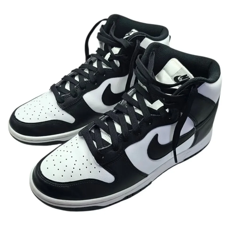 Nike Mens Panda Dunks Hi Retro Basketball Lifestyle Sneakers